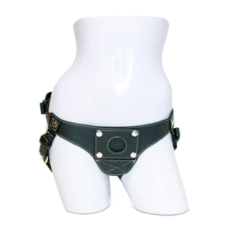 Leather Couture Strap On Harness