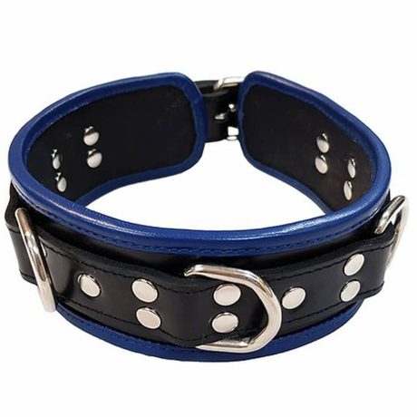 ROUGE 5 D RING COLLAR BLUE BLACK