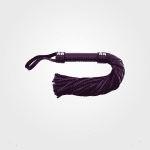 Flogger de cuero y ante con mango en forma de H