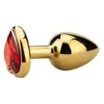 Golden Anal Plug with Bright Heart