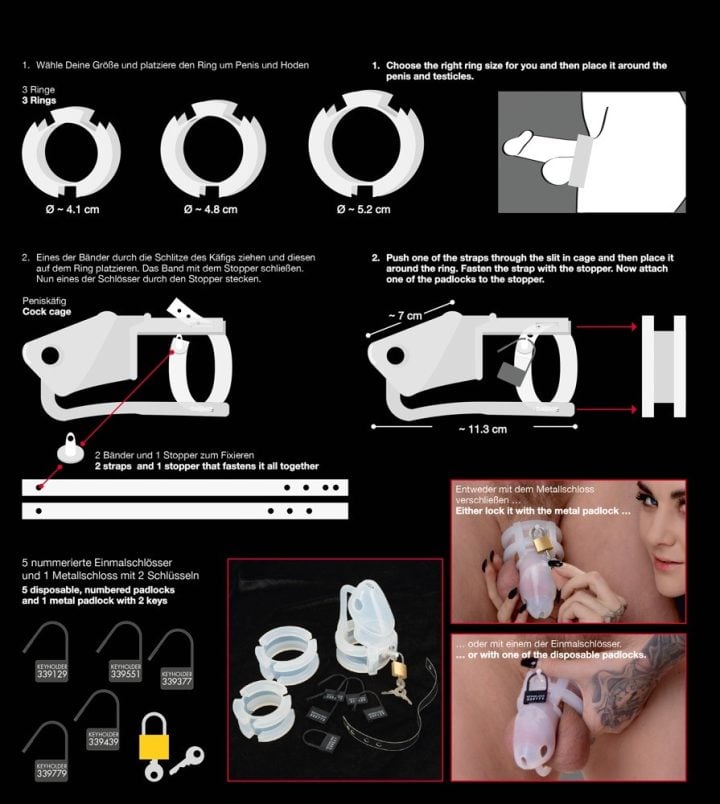 Silicone cock cage 15 piece kit