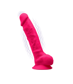 Vibrating 8 inch Dildo with Testicles