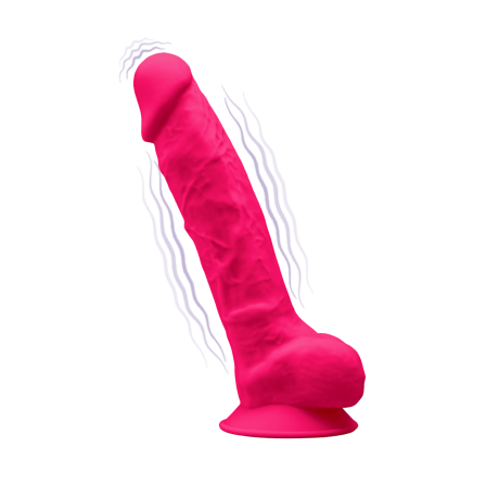 Vibrating 8 inch Dildo with Testicles