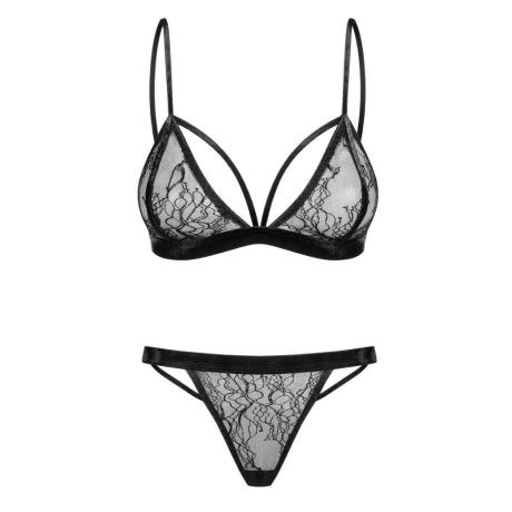 NOIR PETITE BRA AND STRING