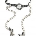 Fetish Fantasy O ring Gag with Nipple Clamps