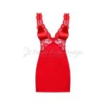 red babydoll chemise set