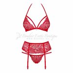 sexy conjunto de 3 piezas rojo