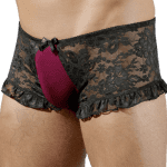 Mens Lace Boxer Red/Black