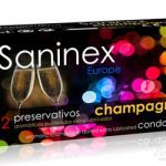 Paquete de 12 preservativos Saninex Champagne Dotted
