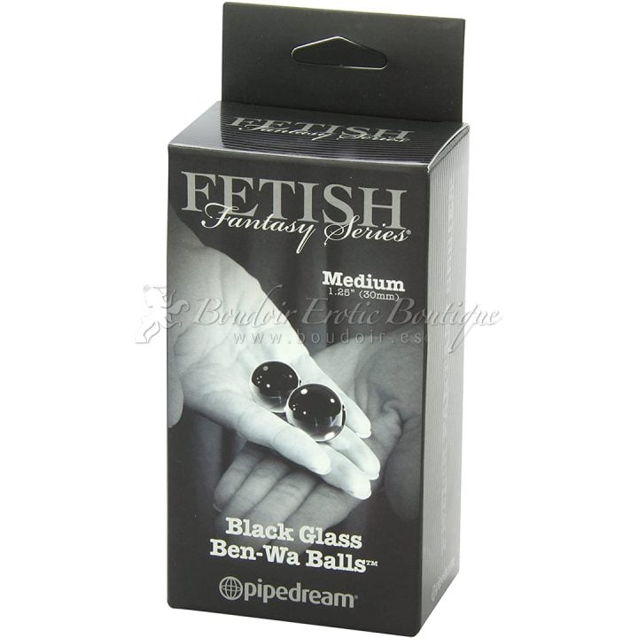 Black Glass Ben Wa Balls Medium