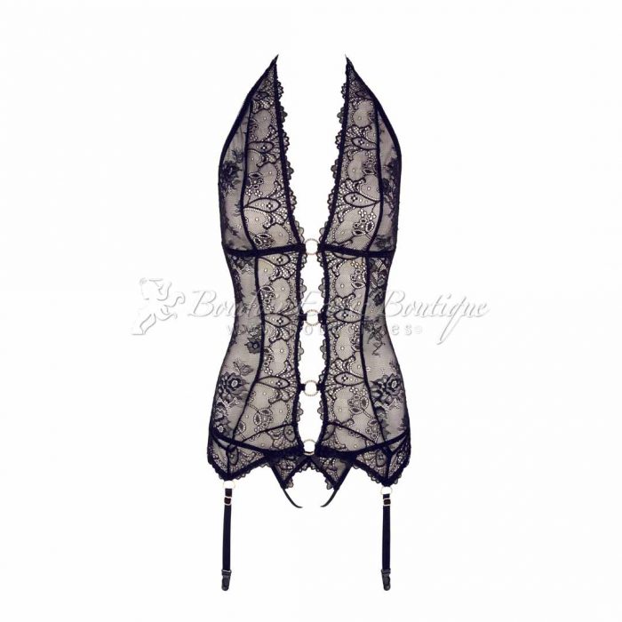 elegant set of 2 piece lace corset by Abierta Fina