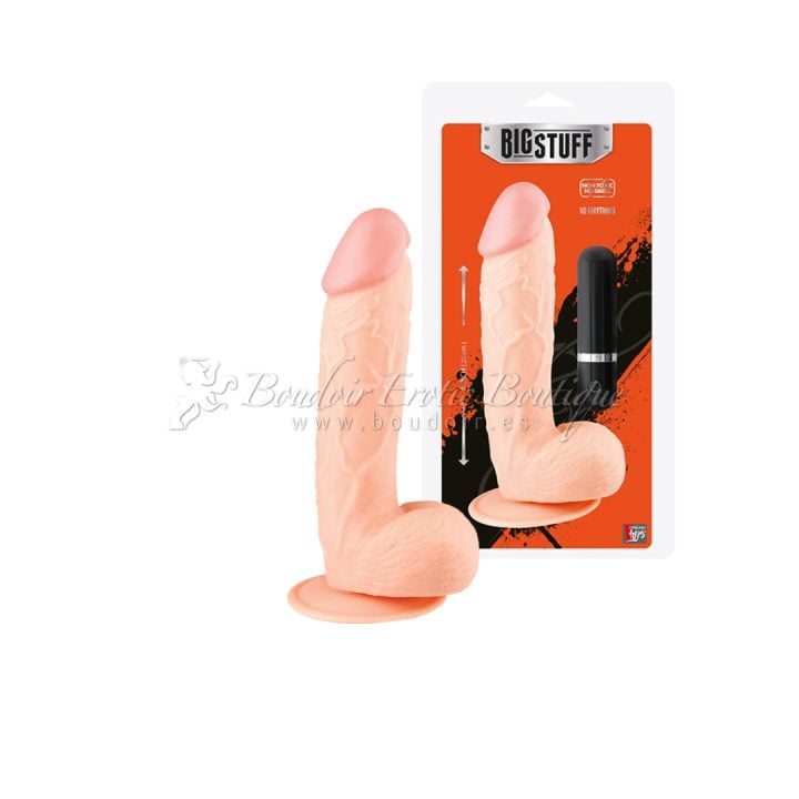 bigstuff vibration dildo flesh 20 cm