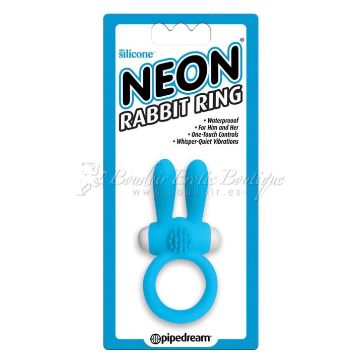 Neon Rabbit Ring Blue