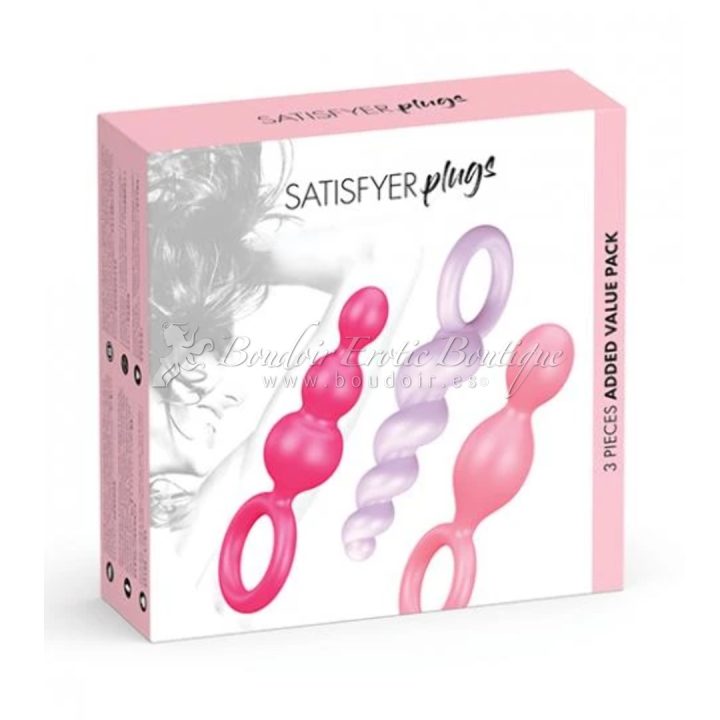 Pack 3 Anal Plugs tricolor