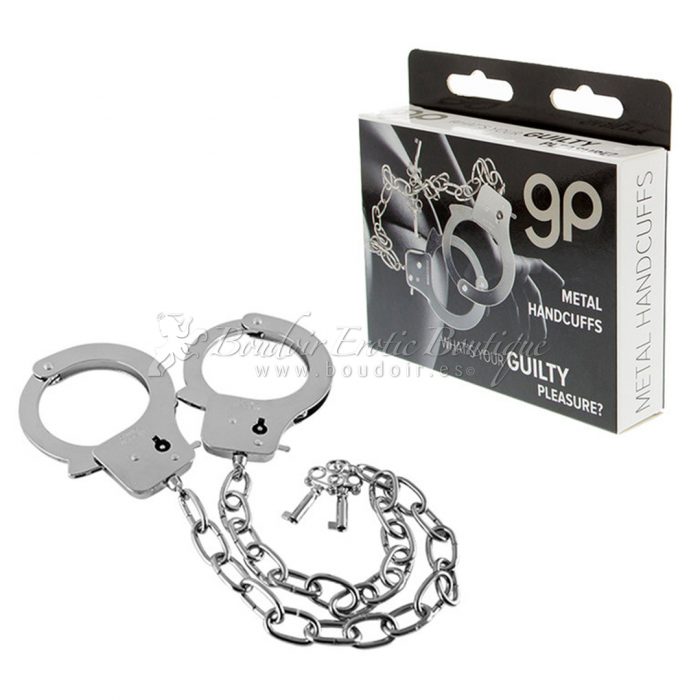 Metal Handcuffs Long Chain
