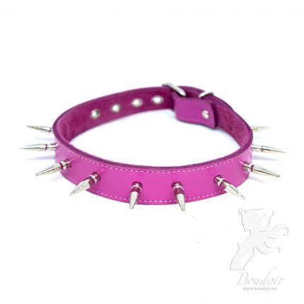 spiked collar pink