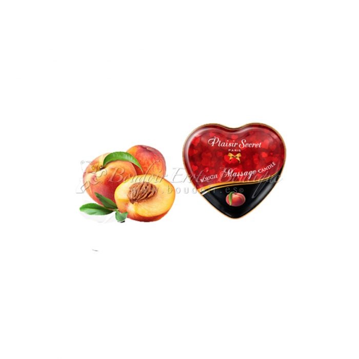 heart massage candle peach