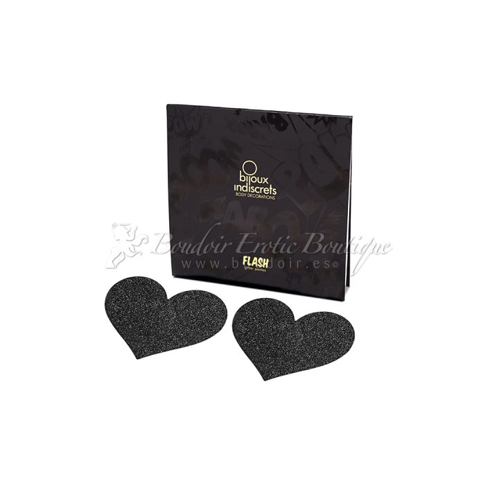 heart shaped nipple stickers black