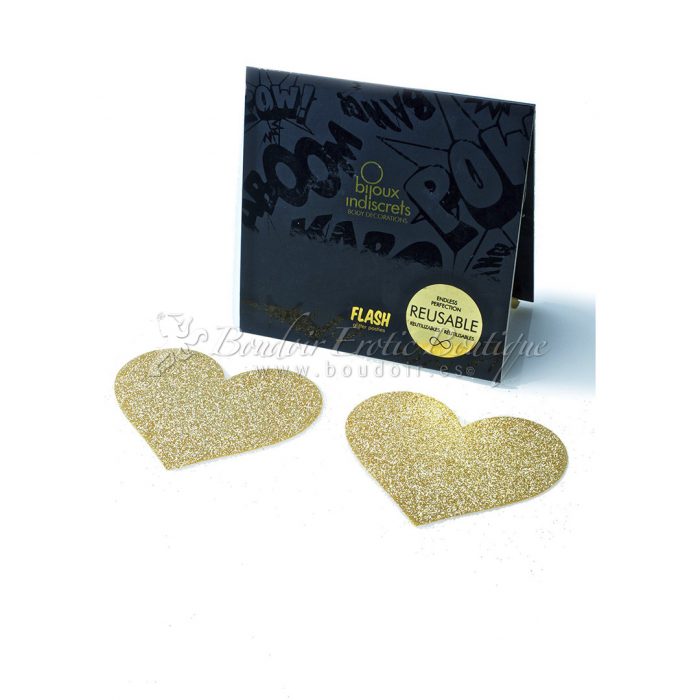heart shaped nipple stickers gold