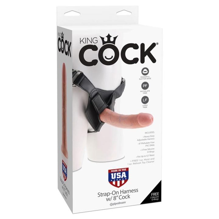 King Cock Harness Dildo 8” – 20 cm