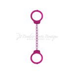 metal ankle cuffs pink