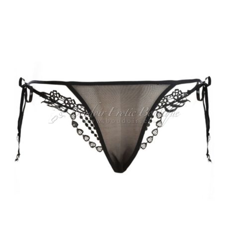 Black Thong Embroidery