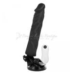 Vibrating Dildo basecock black 21 cm