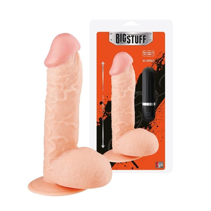 realistic vibrating dildo 19 cm