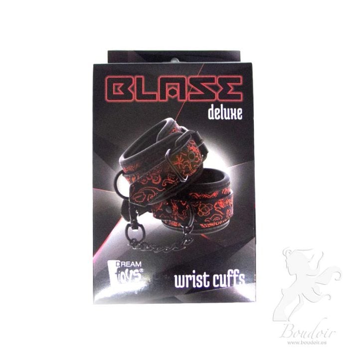 wrist cuff red black box