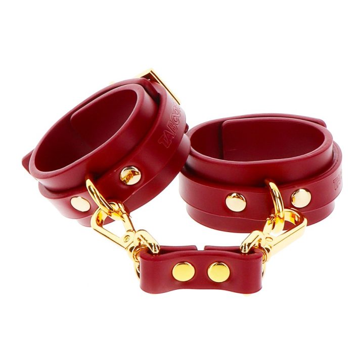 TABOOM-RED-WRIST-CUFFS-HANDCUUFS-BONDAGE