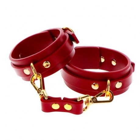 TABOOM-RED-ANKLE-CUFFS-HAND-CUFFS-BONDAGE-FETISH-BDSM