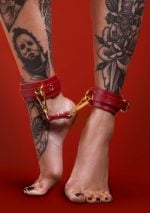 TABOOM-RED-ANKLE-CUFFS-HAND-CUFFS-BONDAGE-FETISH-BDSM