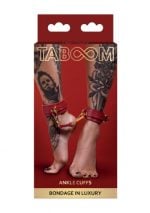 TABOOM-RED-ANKLE-CUFFS-HAND-CUFFS-BONDAGE-FETISH-BDSM