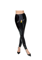 BL CROTCHLESS VINYL LEGGINGS S