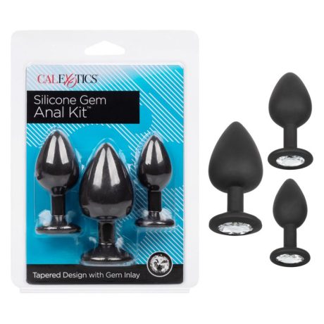 SILICONE GEM ANAL KIT 3 PLUGS