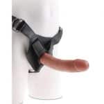 KING COCK 8" TAN STRAP ON HARNESS