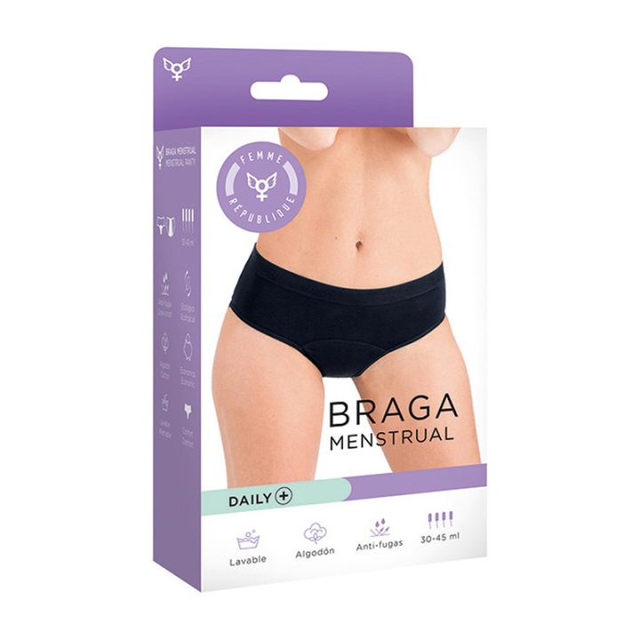 Braga Menstrual Diaria Negra