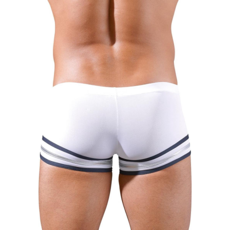 Boxer blanco con cremallera frontal