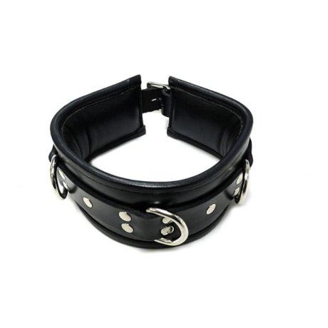 3 Ring Leather Collar