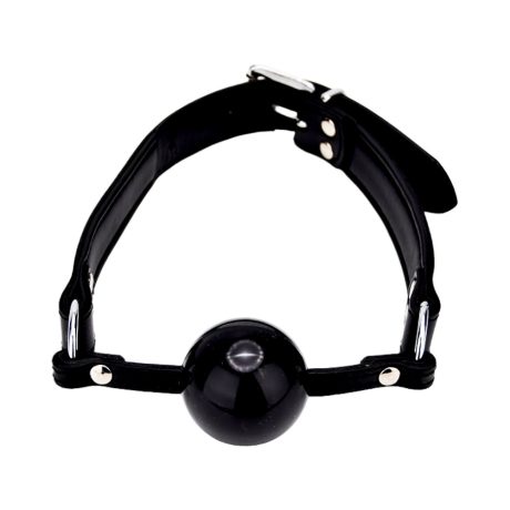 Black Leather Ball Gag