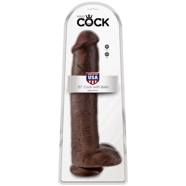 King Cock 15” Dildo with Testicles