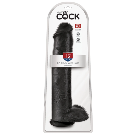 King Cock 15” Dildo with Testicles