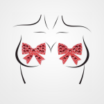 Red Bow Nipple Pasties
