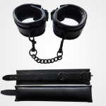Black on Black Padded Cuffs - Imagen 3